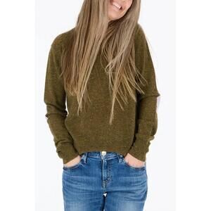 NEW KERRI ROSENTHAL patchwork pullover sweater in army green